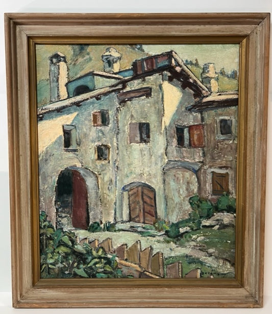 House in Zouz by Louis Bergmann Zouz Village Oil Painting