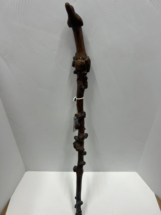 Walking Stick Wooden Hand Crafted African Art