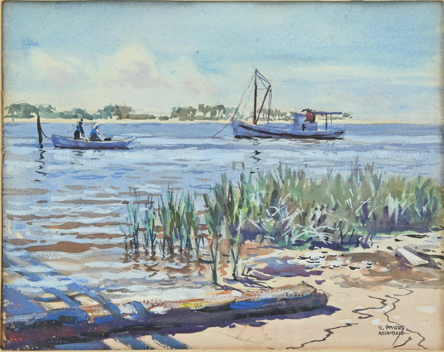 Pair of W Stuart Archibald Watercolor Paintings