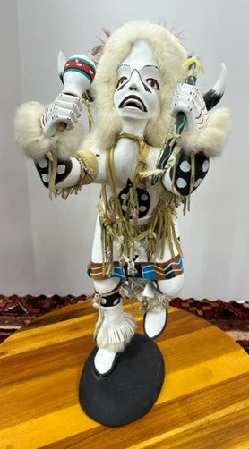 KACHINA WHITE BUFFALO NATIVE AMERICAN NAVAJO HOPI DOLL SIGNED - Bennett Jackson Jr.