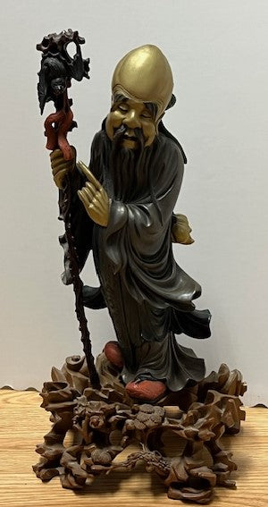 Chinese Fuzhou Lacquer Figure of Shoulao