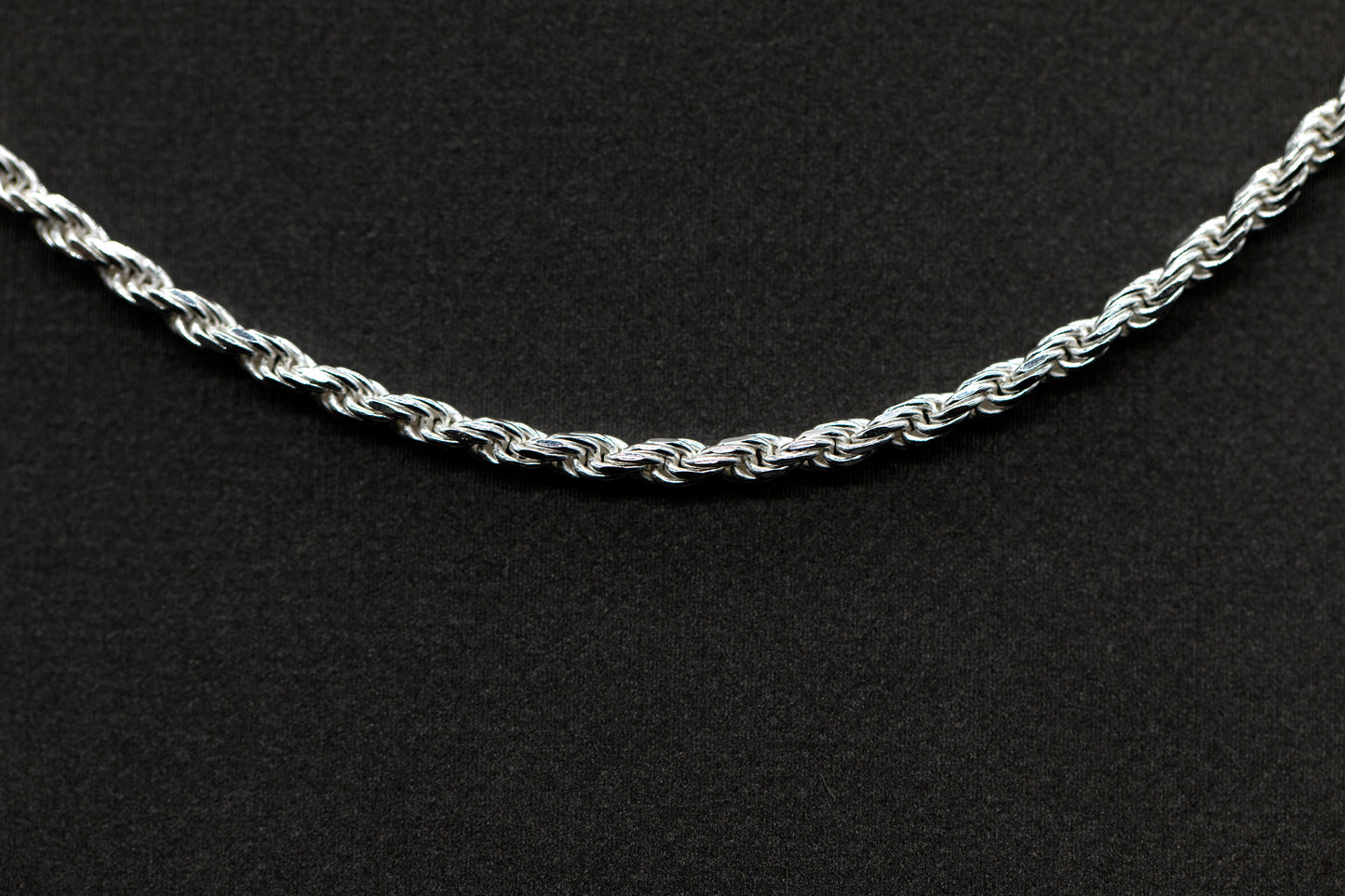 Sterling Silver 2mm 5.9g 18inch Rope Necklace