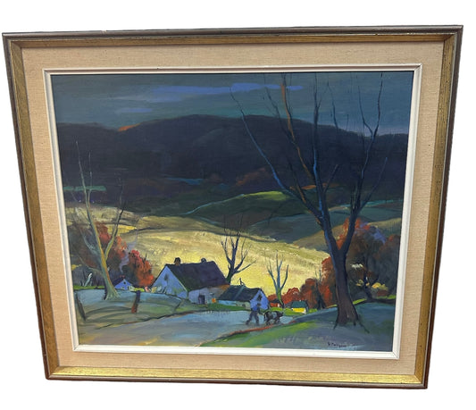 Twilight In The Countryside Oil on Canvas, Signed W. Finlayson