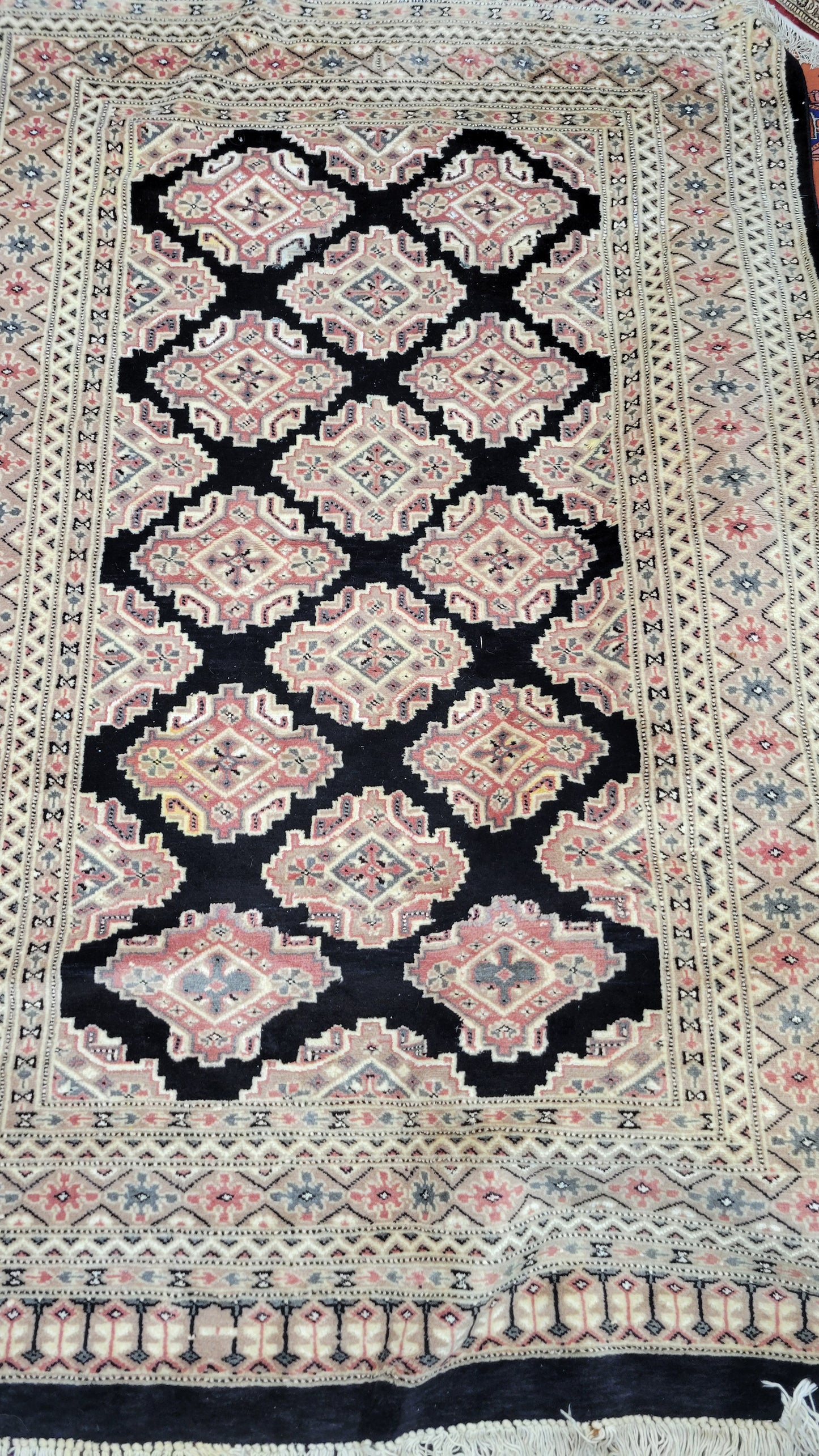 Persian Wool Tribal Geometric Carpet 6.6 x 4 ft