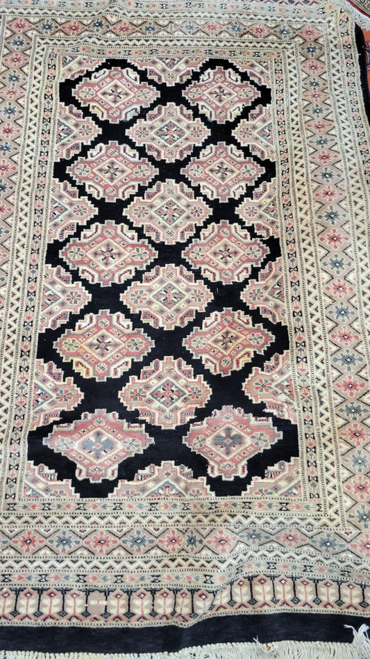 Persian Wool Tribal Geometric Carpet 6.6 x 4 ft