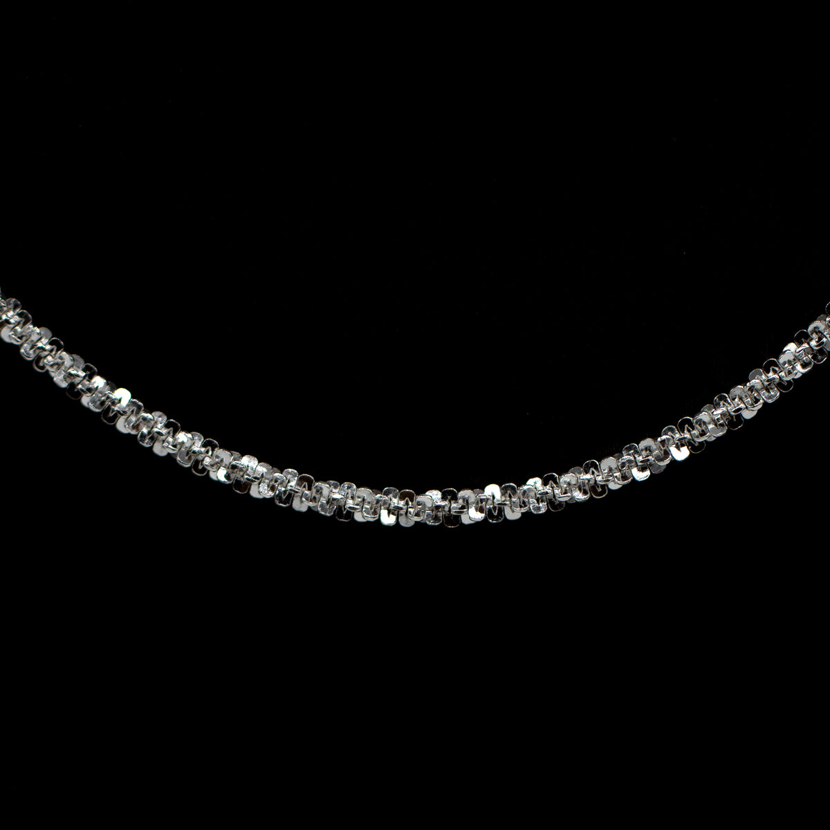 Dazzling 18" Sterling Silver Margaita Chain Necklace