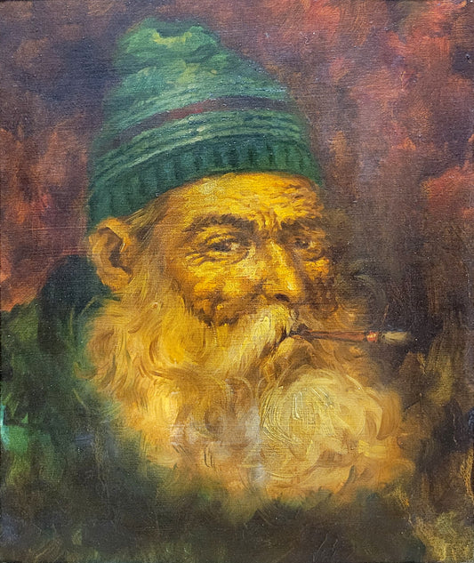 Portrait of a Bearded Man Oil on Canvas, Unsigned