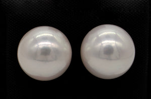 14K Yellow Gold 12-13mm Fresh Water Pearl Stud Earrings