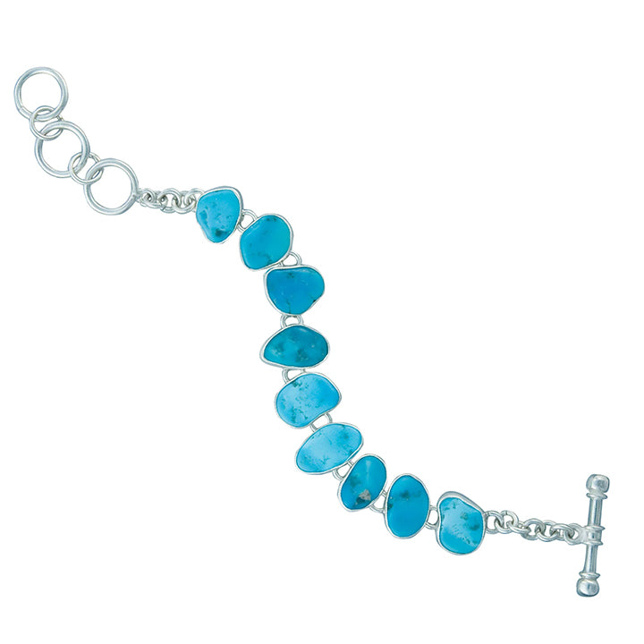 Sterling Silver Sleeping Beauty Turquoise Bracelet