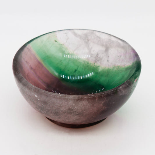 Vintage Brazilian Carved 3inch Fluorite Bowl