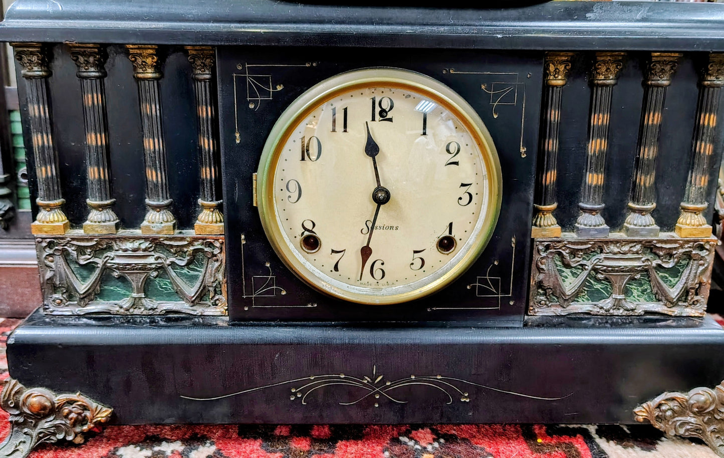 Antique 1920-1949 Sessions Victorian Ormolu Mantel Clock