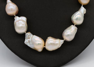 14K Yellow Gold 20inch Baroque Pearl Necklace