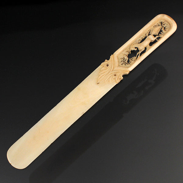 Continental Carved Ivory Page Turner 8in Length