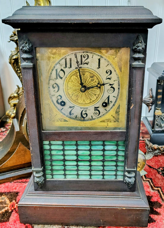 Vintage early 20th Century Sessions Mission Stlye Mantel Clock