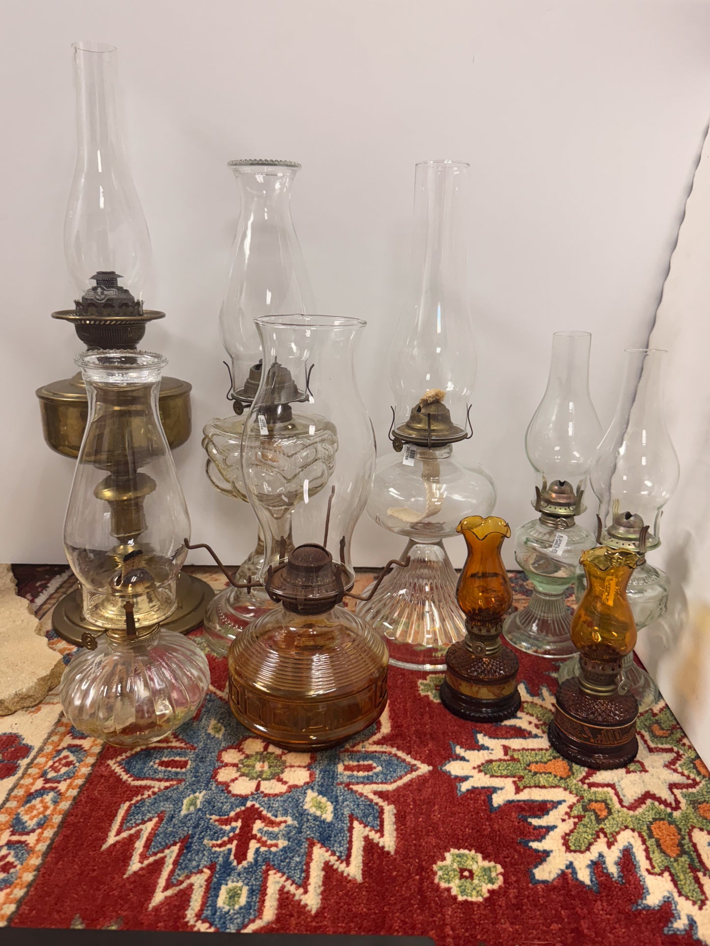 9pc Vintage Hurricane Oil Lamp Set, Matador Brenner and More