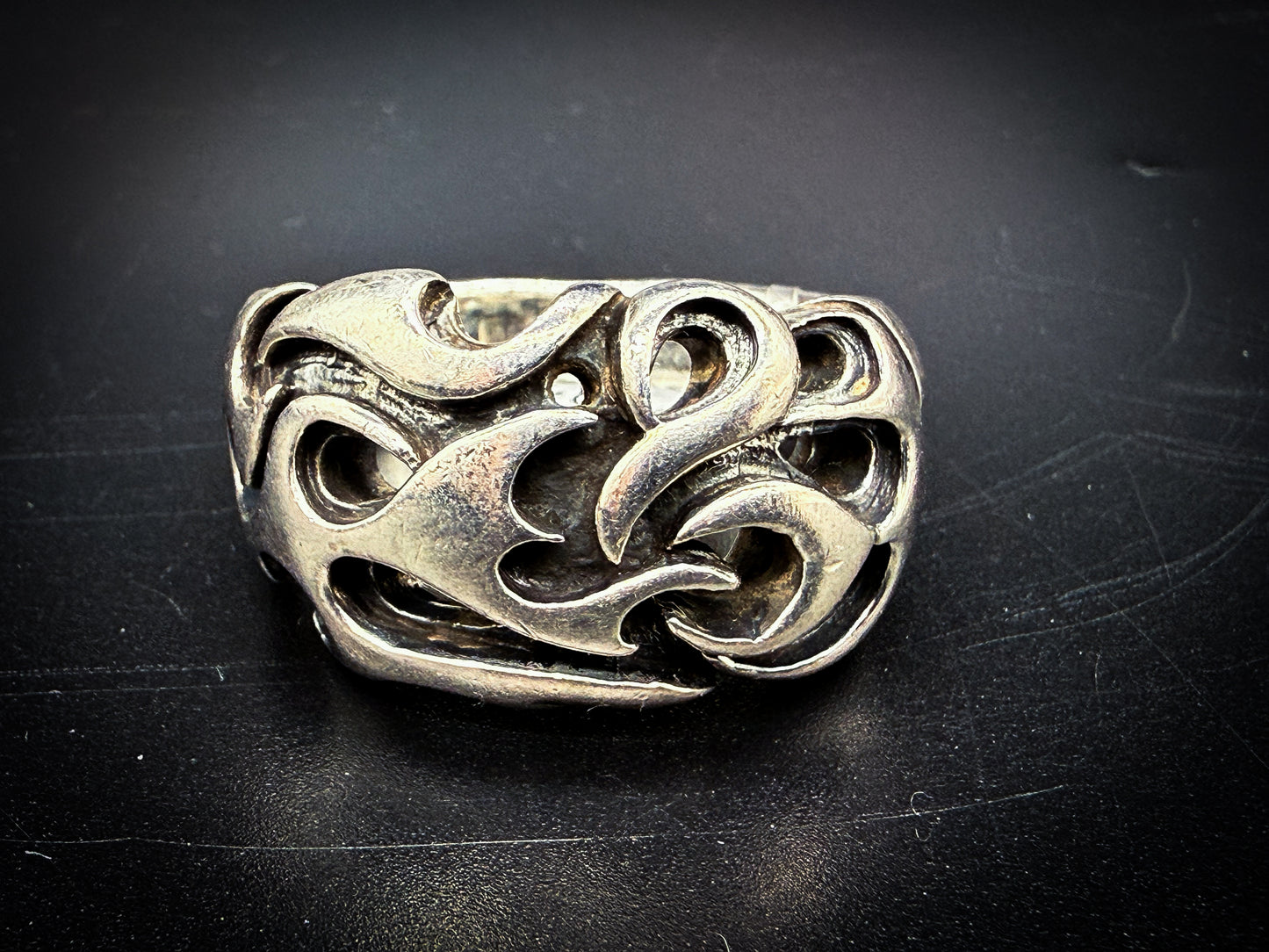 Sterling silver 33.9g Flame Ring