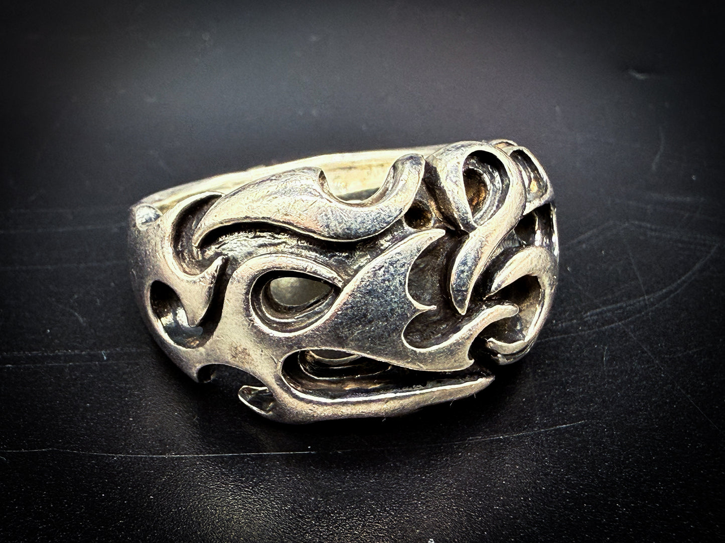 Sterling silver 33.9g Flame Ring