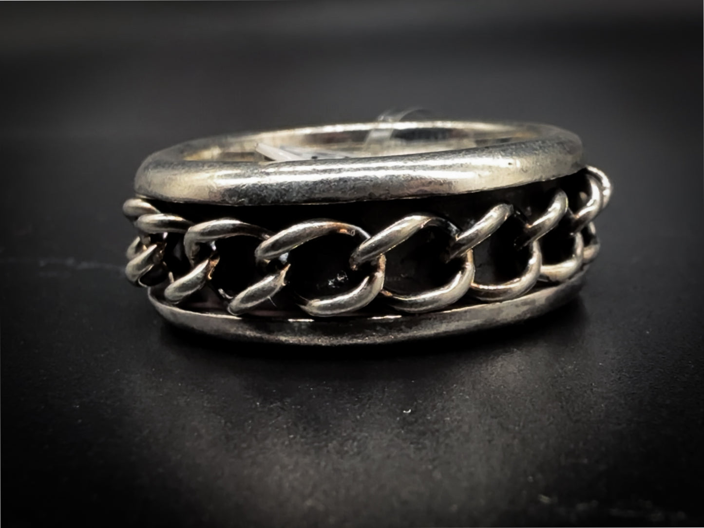 Sterling silver 16.9 Chain Link Eternity Band Ring