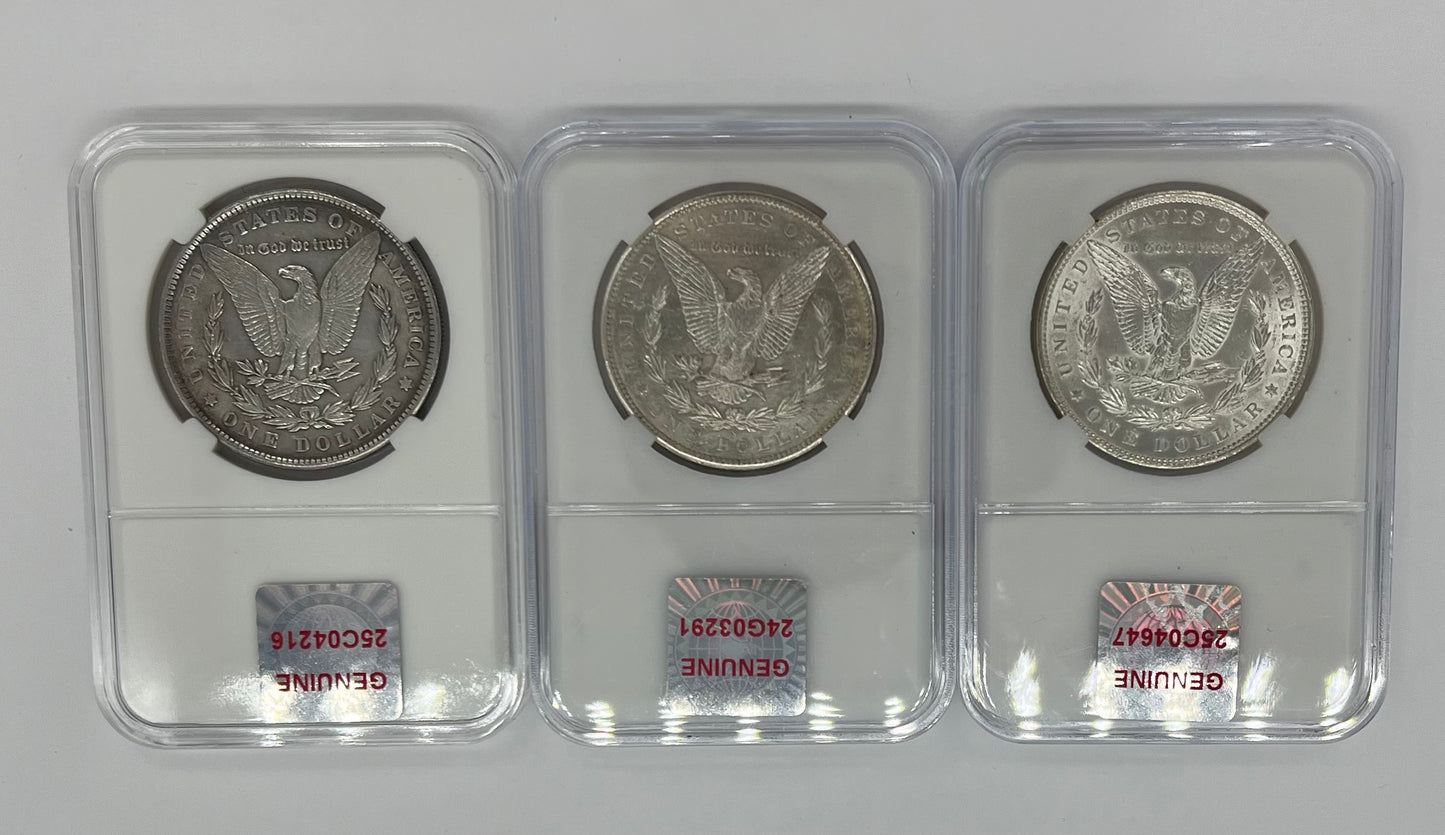 3PC 1896/98/1900 Morgan Silver Dollar MS63/NGC Philly Set