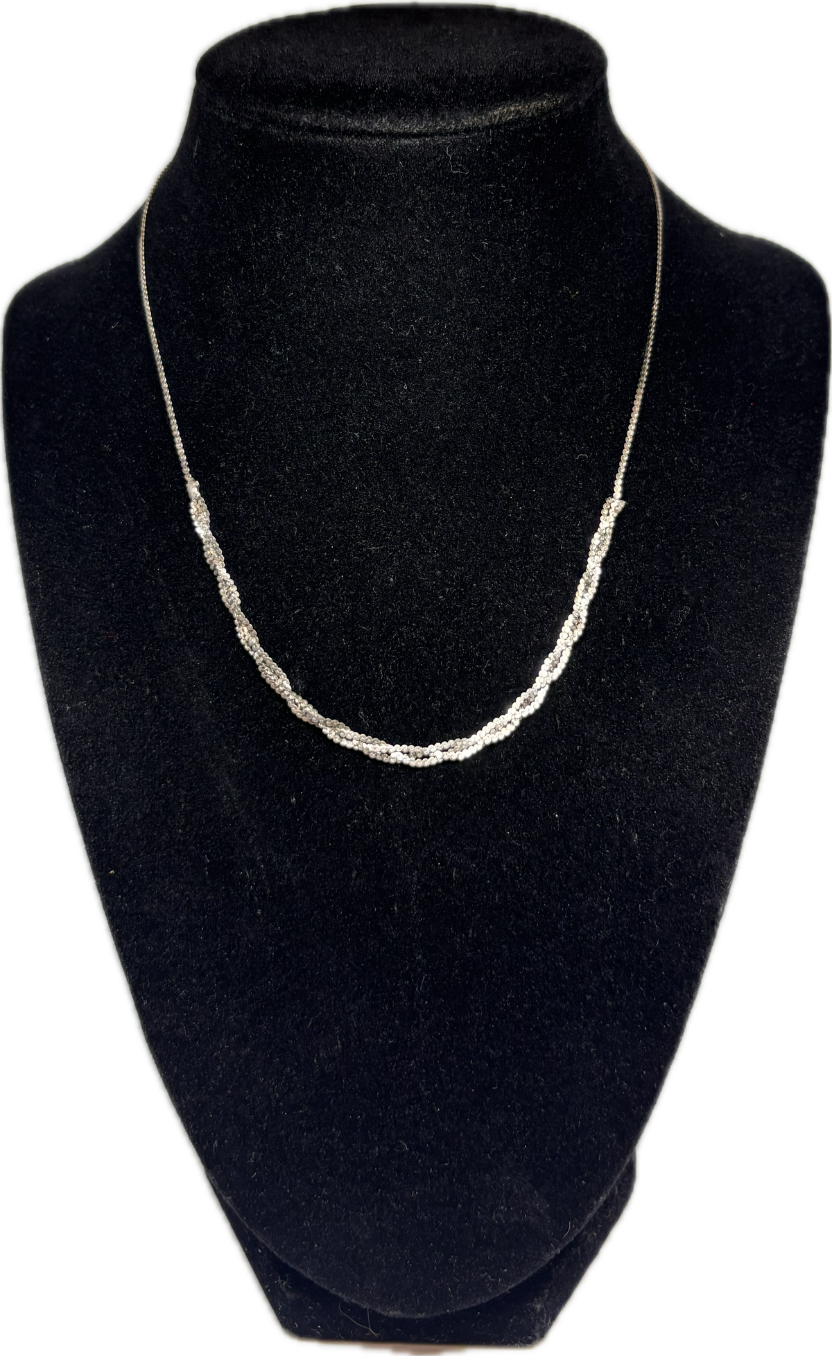 Sterling Silver Braided Serpentine Chain Necklace
