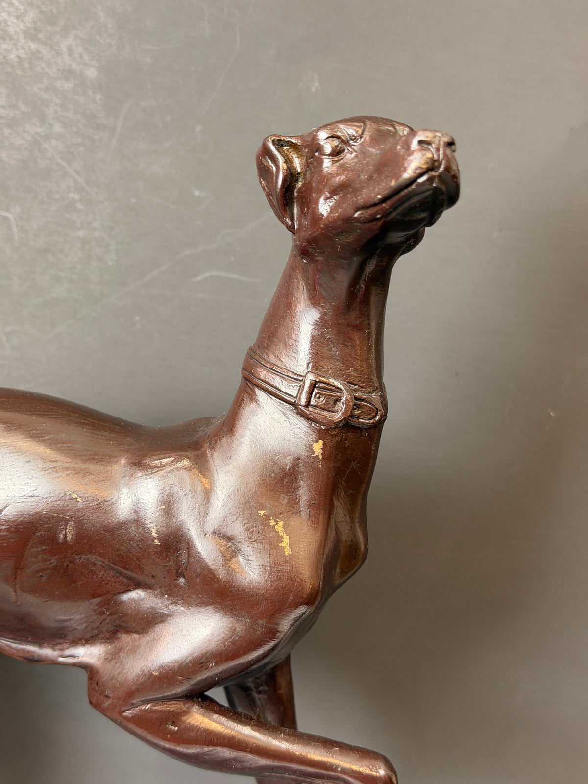 Antique 19th/20th Century Bronze Greyhound / Whippet Sculpture