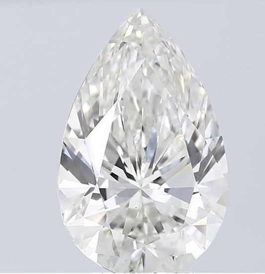 5.52ct Pear Shape VS1 G 15.51 x 9.72 x 6.18mm LG Diamond w/ IGI