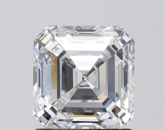 2.09ct Asscher VVS2 E 7.10 x 6.87 x 4.62mm LG Diamond w/ IGI