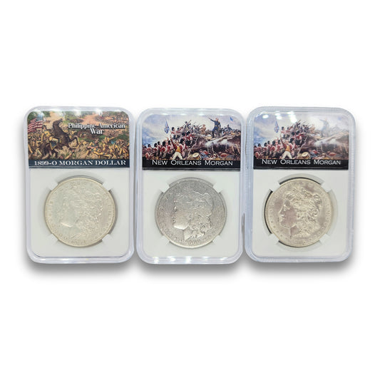 3PC 1899/1900/02-O New Orleans Morgan Silver Dollar MS63/NGC Set