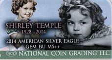 2014 Shirley Temple $1 American Silver Eagle GEM BU