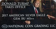 2017 Trump takes Office $1 American Silver Eagle GEM BU