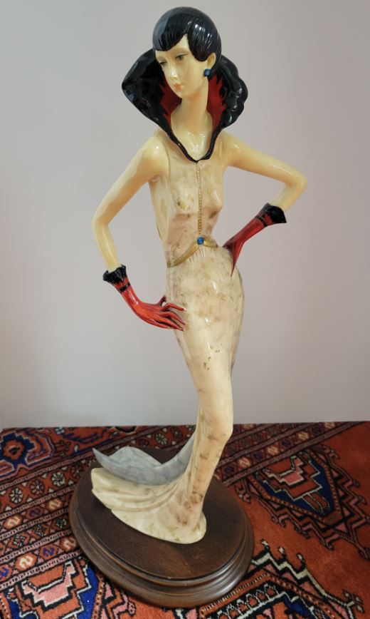 Vintage Amilcare Santini Limited Edition Art Deco Woman Figurine