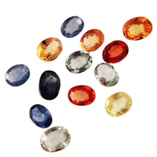 2ctw Mixed Sapphire Oval Loose Parcel 4x3mm