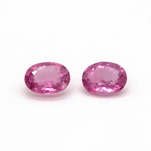 1.00ctw Pink Tourmaline Oval 6x4mm Loose Pair