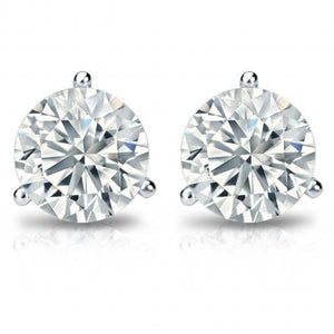 14K White Gold 1.50ctw LG VS, G Diamond Martini Stud Earrings