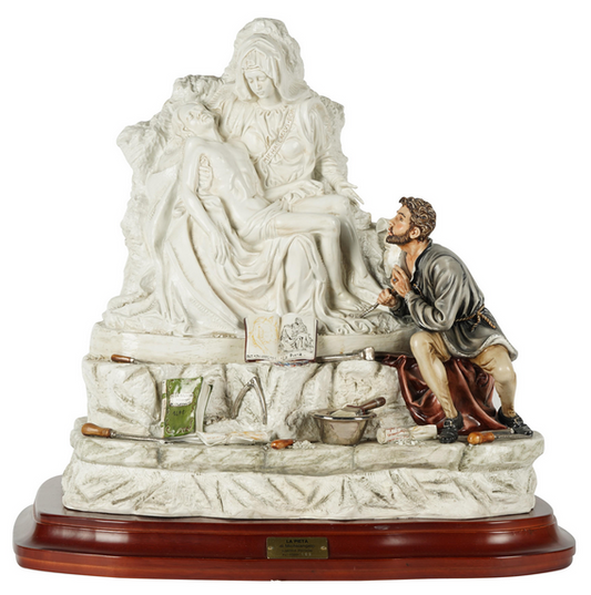 Capodimonte  Figural Group La Pieta di Michelangelo by Cortese